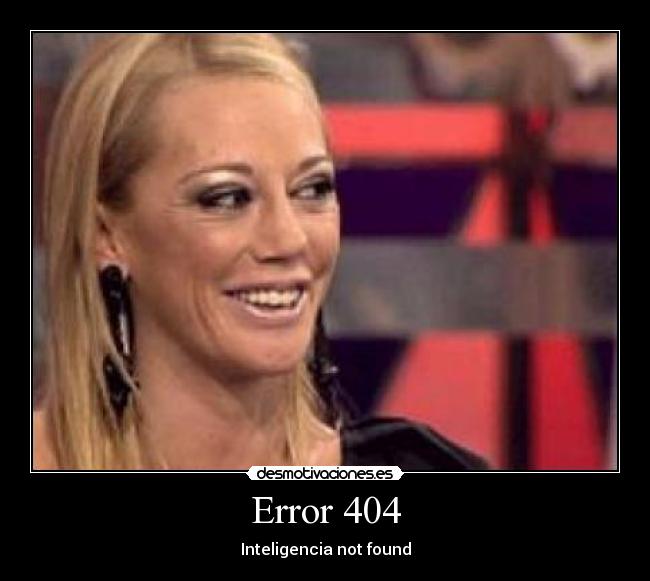 Error 404 - Inteligencia not found