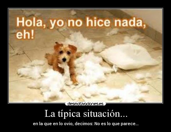 La típica situación... -