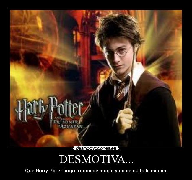 carteles harry potter miopia magia gafas desmotivaciones