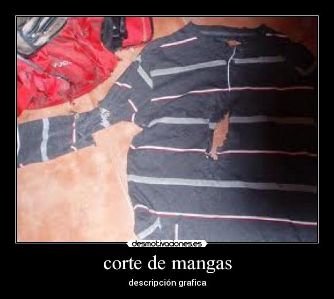 corte de mangas - descripción grafica