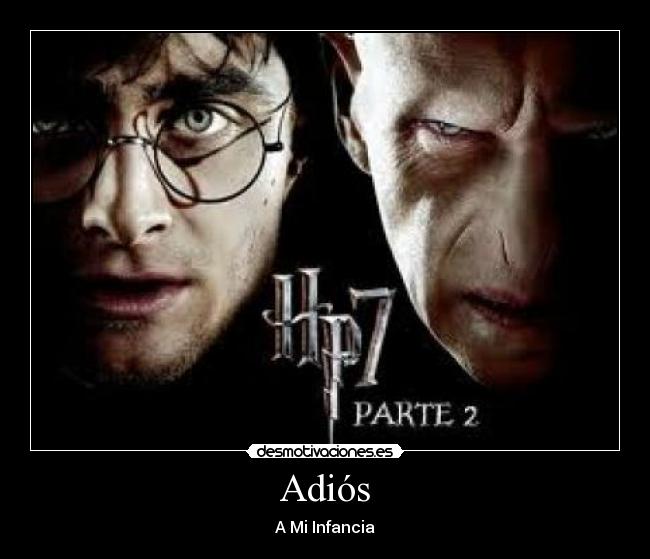 carteles harry potter lord voldemort adios infancia desmotivaciones