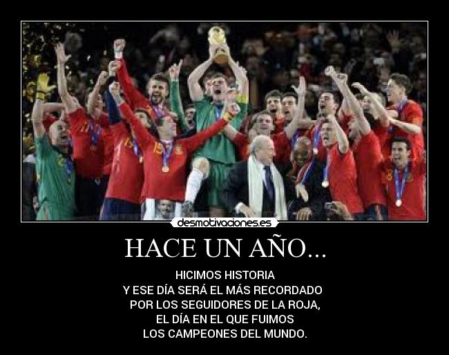 HACE UN AÑO... - 