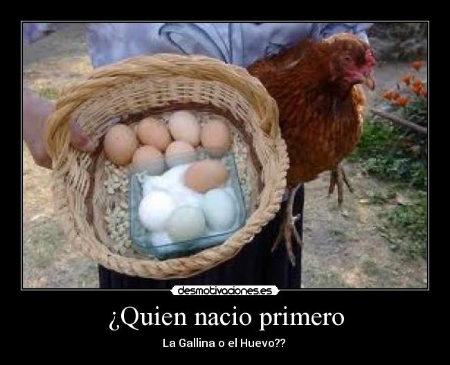 ¿Quien nacio primero - La Gallina o el Huevo?? 