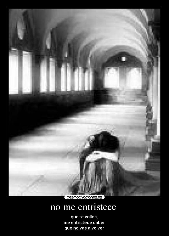 no me entristece -