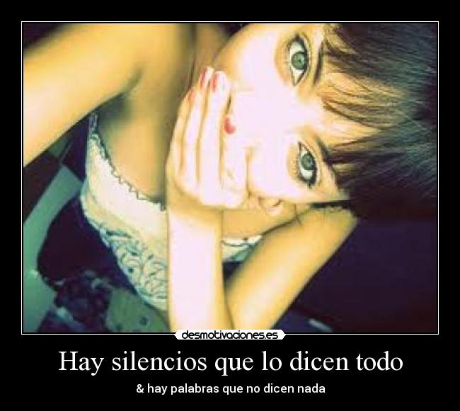 Hay silencios que lo dicen todo - & hay palabras que no dicen nada