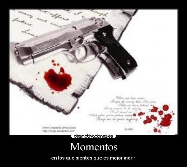 Momentos - en los que sientes que es mejor morir 