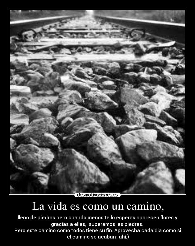 La vida es como un camino, - 