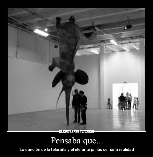 Pensaba que... - La canción de la telaraña y el elefante jamás se haría realidad