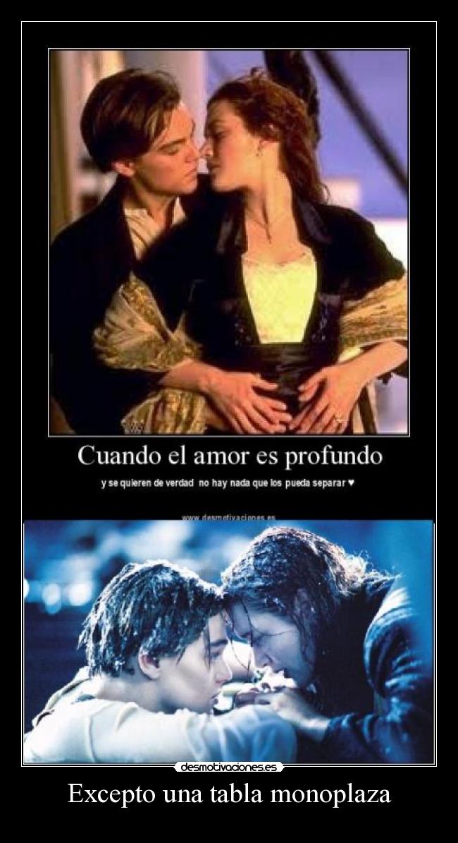 Excepto una tabla monoplaza - 