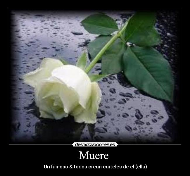 Muere - Un famoso & todos crean carteles de el (ella)