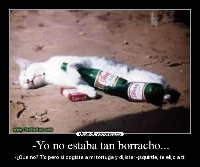 -Yo no estaba tan borracho... -