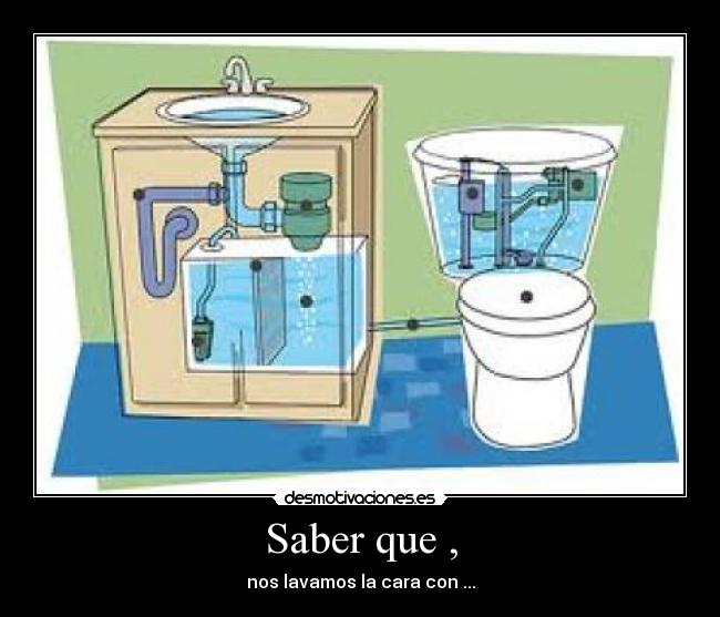 Saber que , - nos lavamos la cara con ...