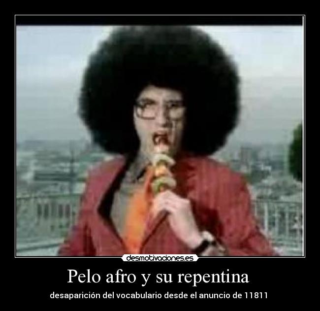 Pelo afro y su repentina  - 