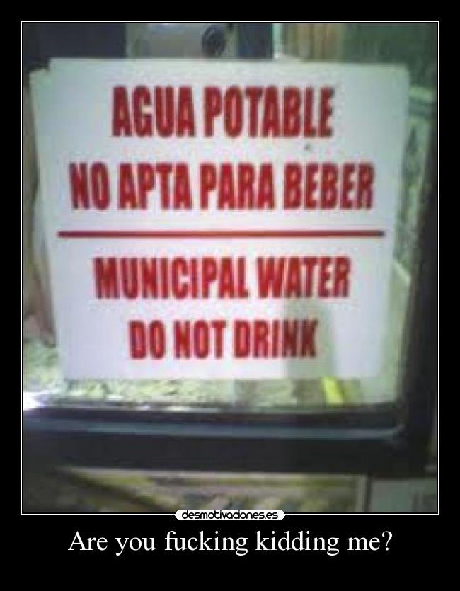 Are you fucking kidding me? -