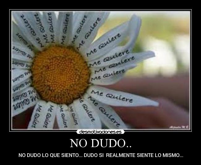 NO DUDO.. -