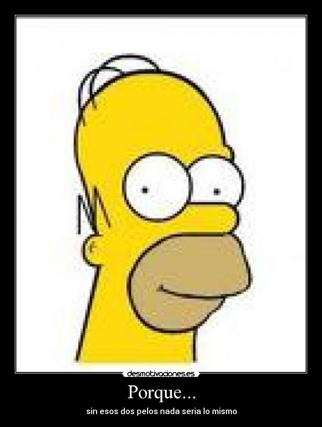 Porque... - sin esos dos pelos nada seria lo mismo
