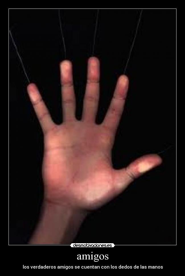 amigos - los verdaderos amigos se cuentan con los dedos de las manos