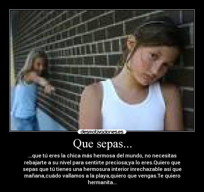 Que sepas... - 