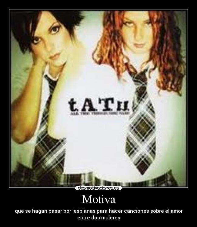 carteles tatu lesbianas amor mujer motiva cancion desmotivaciones