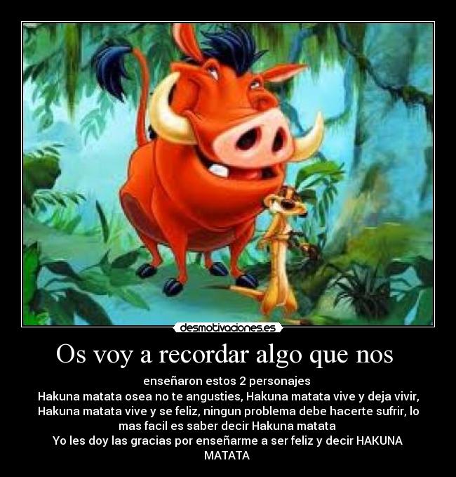 Os voy a recordar algo que nos  - 