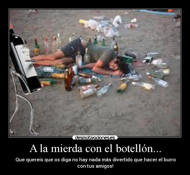 A la mierda con el botellón... - Que quereis que os diga no hay nada más divertido que hacer el burro
con tus amigos!