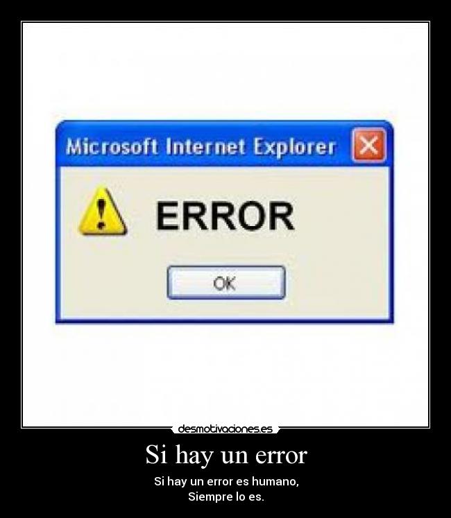 Si hay un error -