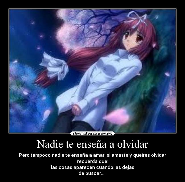Nadie te enseña a olvidar -