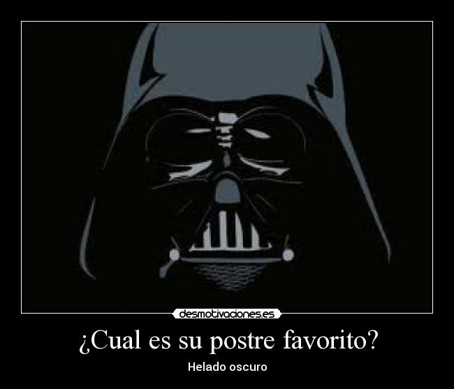 ¿Cual es su postre favorito? - Helado oscuro