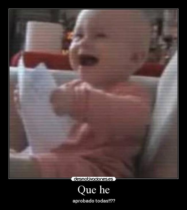 Que he - aprobado todas!!??