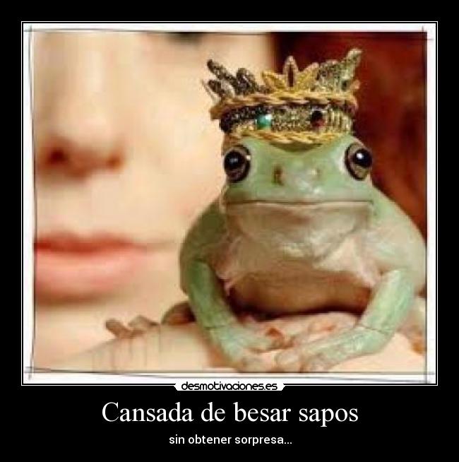 Cansada de besar sapos - sin obtener sorpresa...