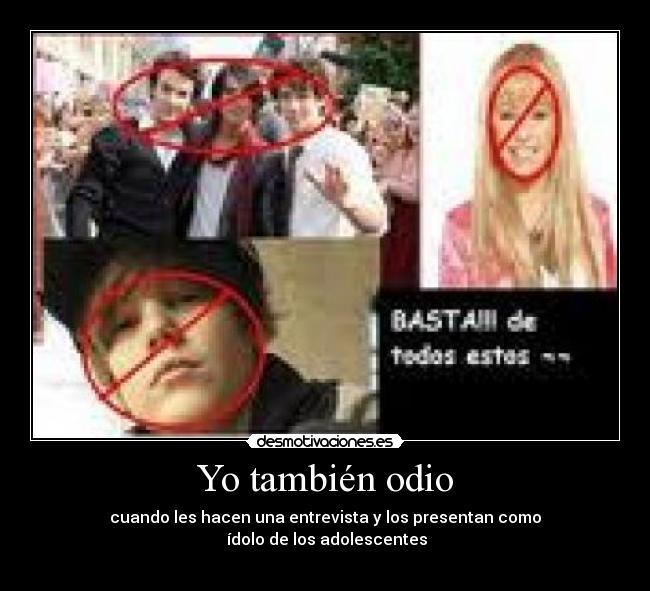 Yo también odio - 