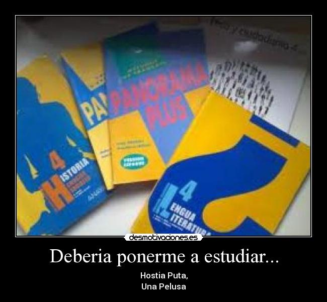 Deberia ponerme a estudiar... -