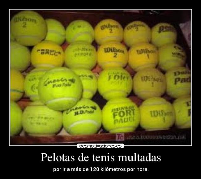 Pelotas de tenis multadas -