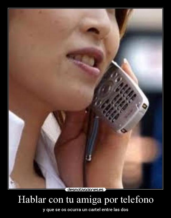 Hablar con tu amiga por telefono -
