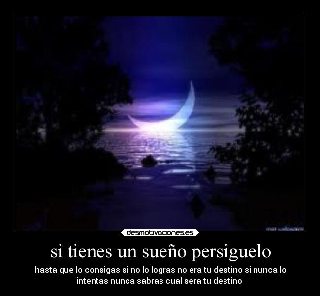 si tienes un sueño persiguelo - 