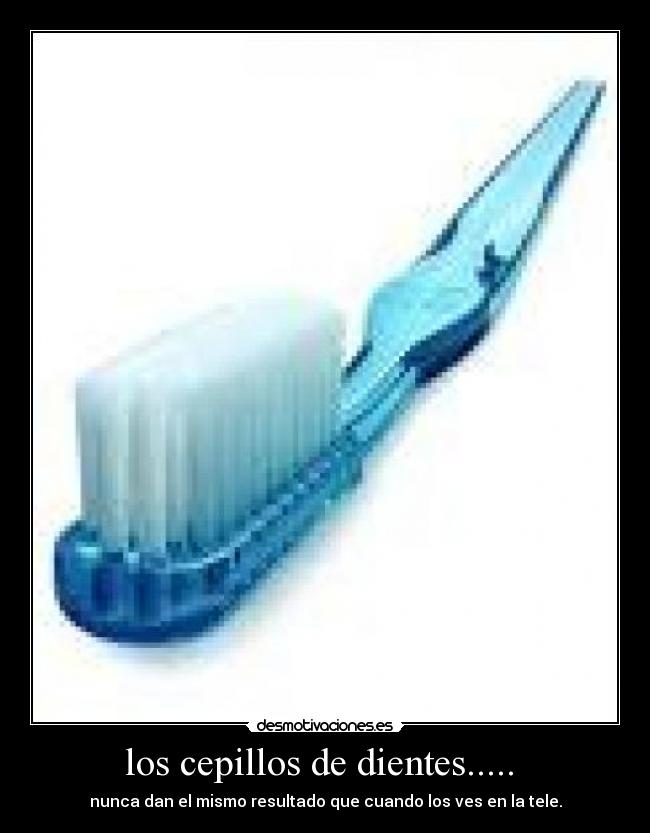 los cepillos de dientes..... -
