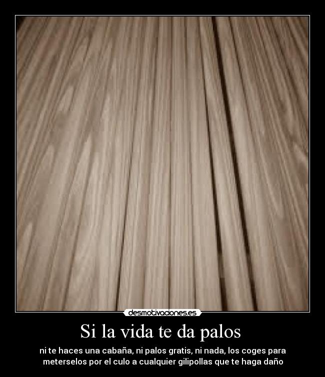 Si la vida te da palos -