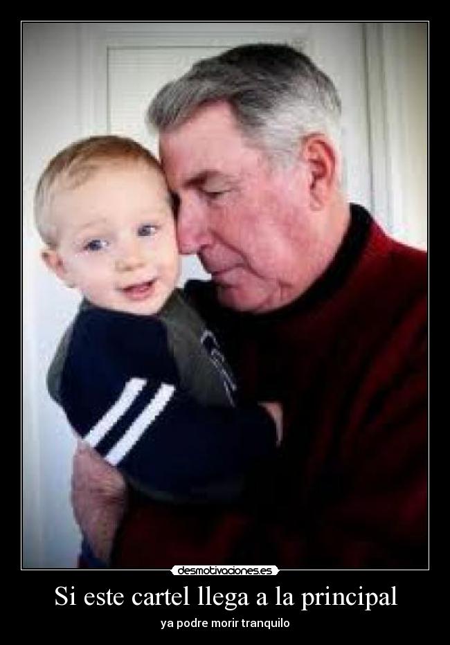 Si este cartel llega a la principal -