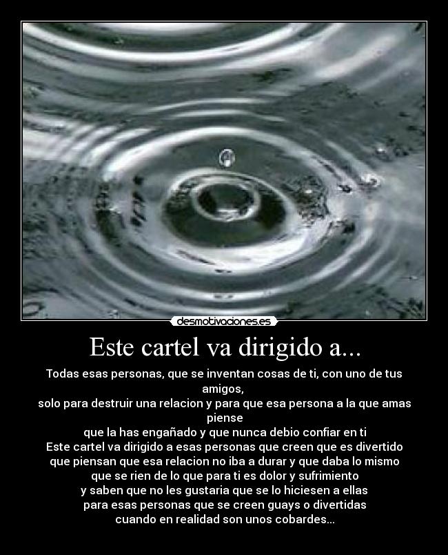 Este cartel va dirigido a... - 