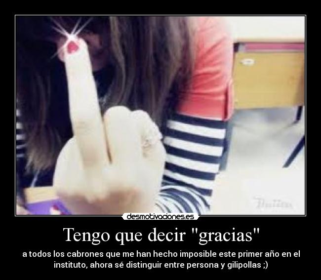 Tengo que decir gracias -