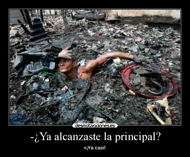 -¿Ya alcanzaste la principal? - 
