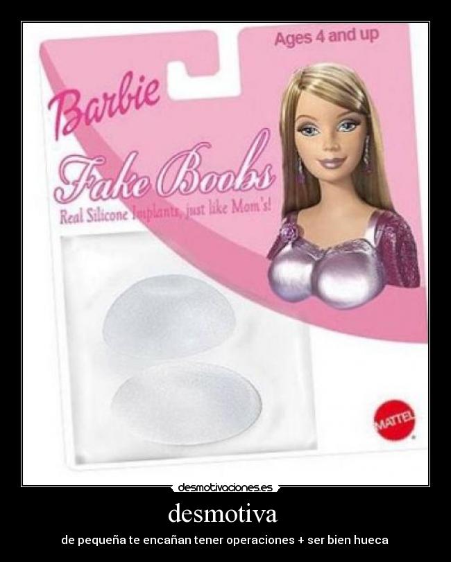 desmotiva - de pequeña te encañan tener operaciones + ser bien hueca