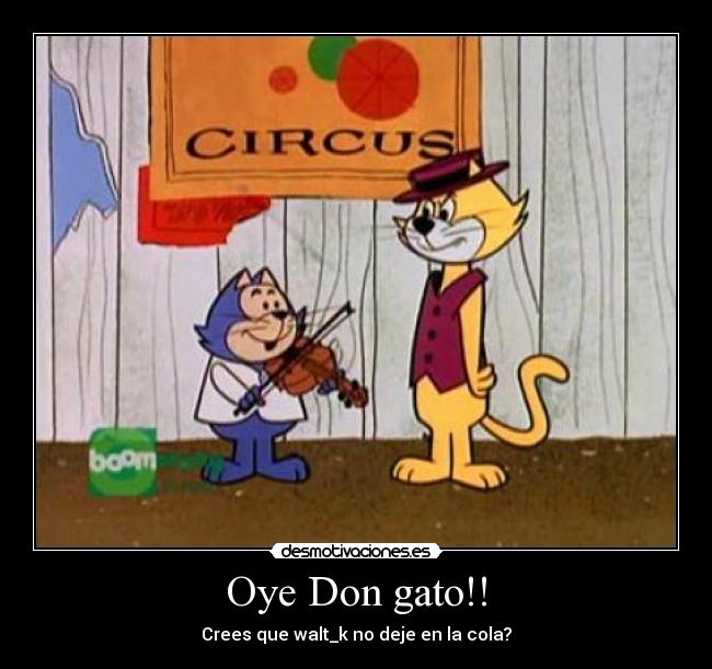 Oye Don gato!! - Crees que walt_k no deje en la cola?