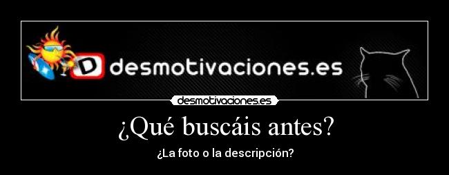 ¿Qué buscáis antes? -