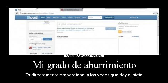 Mi grado de aburrimiento -