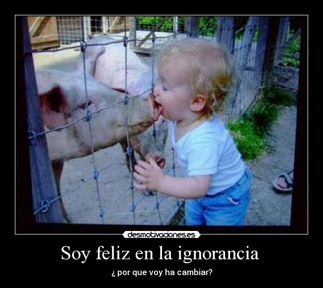 Soy feliz en la ignorancia -