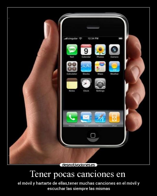 Tener pocas canciones en  - 