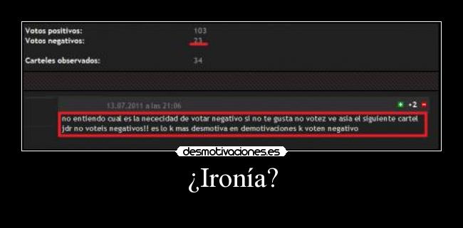 ¿Ironía? - 