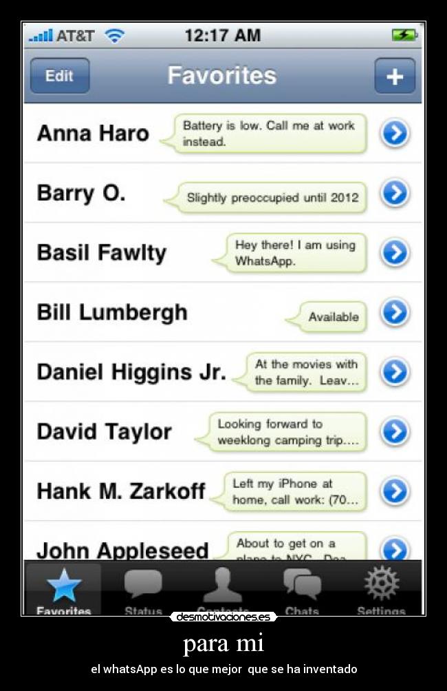 para mi - el whatsApp es lo que mejor que se ha inventado