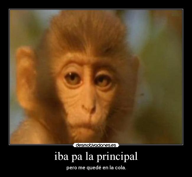 iba pa la principal - pero me quedé en la cola.